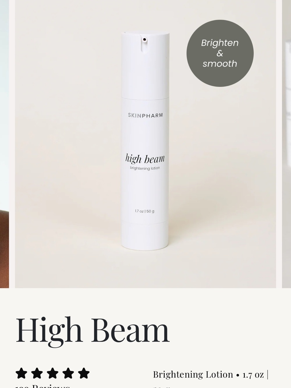 Skin Pharm high beam lotion. New in box. Never used.